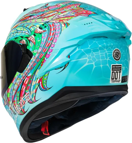 Miniatura 7 de HAX Obsidian Pro Full Face Dual Visor Adult Motorcycle Helmet for Motorbike Street Bike with Pinlock Ready DOT Approved Obsidiana Pro Slayer Aqa
