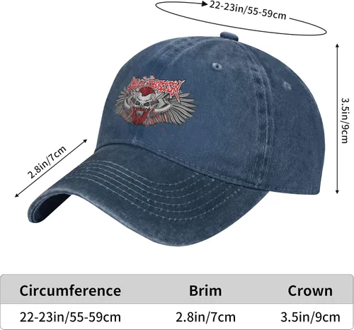 Miniatura 8 de Sombrero de vaquero de moda para hombre y mujer, ajustable para cuatro estaciones, gorra de béisbol del infierno con ángel, azul marino, Azul marino