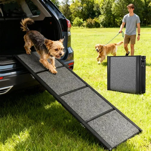 Rampa para perros de 67 x 20 pulgadas para automóvil, rampas portátiles para perros grandes con superficie antideslizante para perros, rampa para