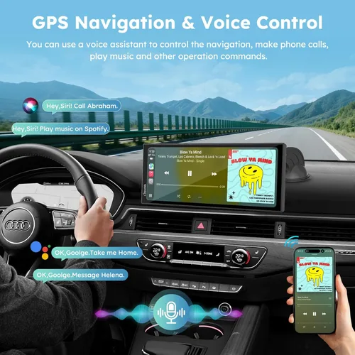 Miniatura 6 de CARPURIDE W125S Carplay inalámbrico HD de 11.26 pulgadas y pantalla automática Android, cámara 4K + 1080P+1080P Dash para automóviles con tarjeta