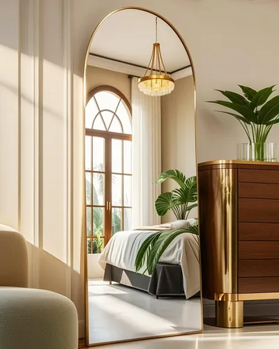 Miniatura 9 de NEARBYSD Espejo de Arco de Puerta - Sobre la Puerta 48x14 Espejo de Cuerpo Entero Para Dormitorio, Sala de Estar o Closet - Negro
