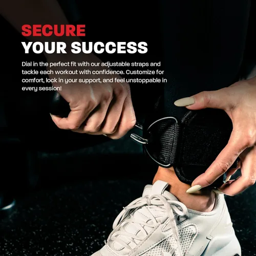 Miniatura 4 de Hawk Sports Correas de tobillo para máquinas de cable para entrenamientos mejorados de glúteos, piernas y otros entrenamientos de la parte inferior
