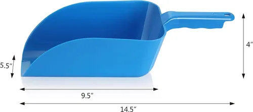 Miniatura 3 de New Star Foodservice 34462 Pala de hielo utilitaria de plástico de policarbonato. Azul, 64 onzas