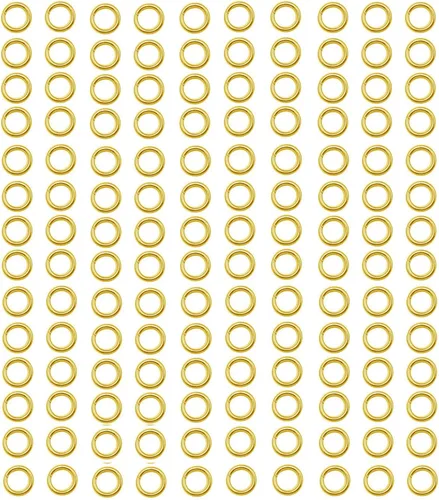 Miniatura 7 de 100 anillos divididos de acero inoxidable chapados en oro, anillos de salto para hacer joyas, collares, pulseras, aretes, llavero, manualidades