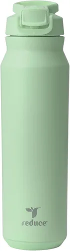 Miniatura 8 de REDUCE Hydrate Pro - Botella de agua aislada de acero inoxidable de 24 onzas, tapa abatible a prueba de fugas, apta para lavavajillas, sin BPA, Negro