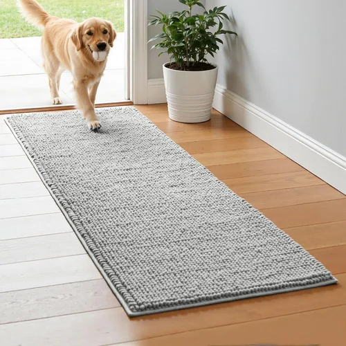 Miniatura 51 de Subrtex - Alfombras de baño de chenilla, tapete de baño de felpa corta y suave, tapete de ducha absorbente de agua, tapete de baño para la ducha