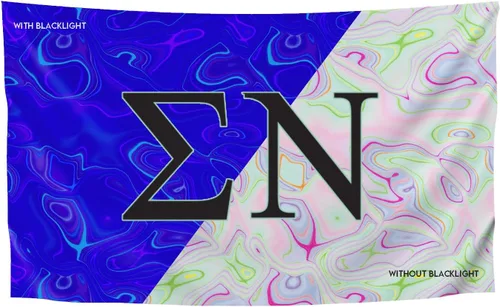 Miniatura 30 de Greek Club Sorority & Fraternity - Bandera de luz negra, 3 pies x 5 pies, licencia oficial, tapiz, exhibición, poliéster, pancarta de letras, CHI