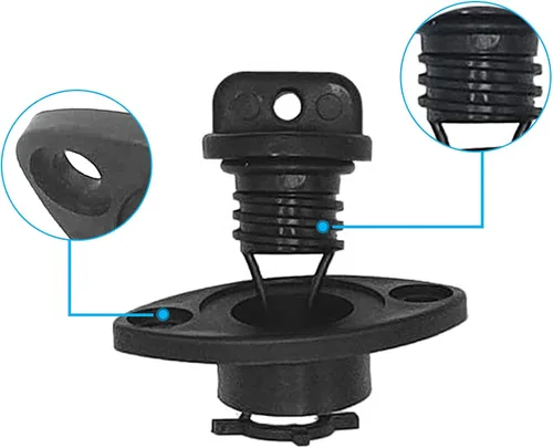 Miniatura 5 de Kit de tapones de drenaje de kayak, tapones de rosca para kayak, canoa, barco con tornillos, herrajes