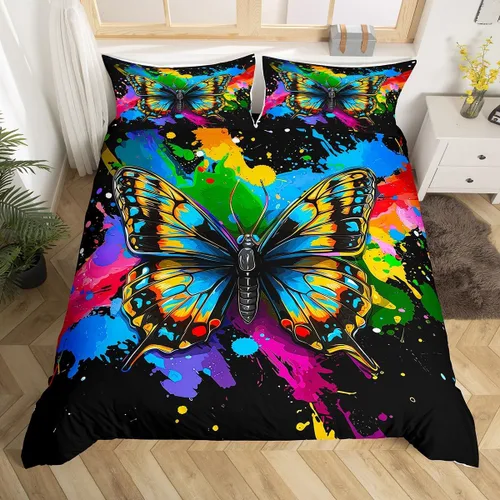 Miniatura 9 de Funda de edredón de caballo blanco y marrón, juego de ropa de cama 3D de animales de granja occidental para niñas y niños, funda de edredón
