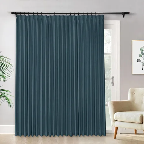 Miniatura 20 de Macochico Cortinas opacas de lino plisadas para oscurecer la habitación, panel con aislamiento térmico para dormitorio, sala de estar, sala