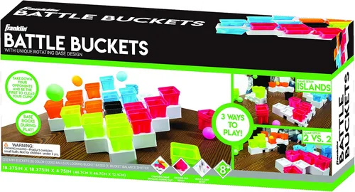 Miniatura 8 de Franklin Sports Battle Buckets Pong Games - Juegos de ping pong para cuatro jugadores de ritmo rápido - Diversión para niños y familias - Es un