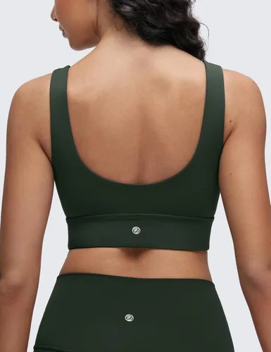 Miniatura 99 de CRZ YOGA Butterluxe - Brasier deportivo con espalda en U para mujer, cuello redondo, acolchado, de bajo impacto, para yoga, entrenamiento