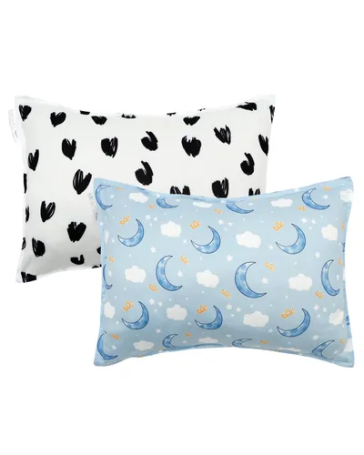 Miniatura 10 de ALVA BABY - Paquete de 2 fundas de almohada de algodón orgánico para niños pequeños, de 13 x 18 pulgadas o 12 x 16 pulgadas, fundas de almohada