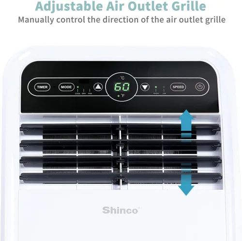 Miniatura 6 de Shinco 8,000 BTU - Aire acondicionado portátil, unidad de AC portátil con función de enfriamiento incorporada, modos de deshumidificador y Sistema