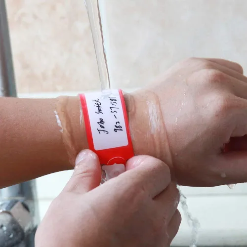 Miniatura 4 de Bandas de identificación de hospital, pulsera médica de tamaño adulto, pulseras impermeables para pacientes, pulsera de identificación de hospital