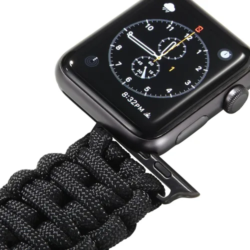 Miniatura 7 de Savior Survival Gear - Correa de repuesto para Apple Watch de 1.65”/42 mm, hecha de 550 cuerda de paracaídas con grillete ajustable de acero