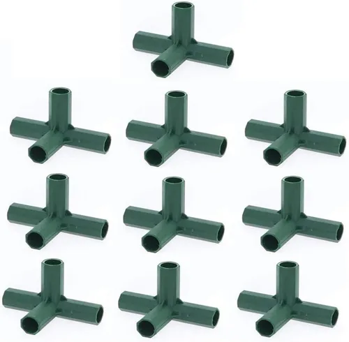 Miniatura 16 de 25 conectores de marco de invernadero de 0.63 pulgadas, accesorios de PVC para edificios, tubo de esquina de 3 vías y 4 vías, clips giratorios