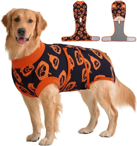 Miniatura 38 de Kuoser Traje de cirugía para perro, cómodo traje de recuperación para perros hembras para cirugía, mameluco protector posoperatorio, alternativa