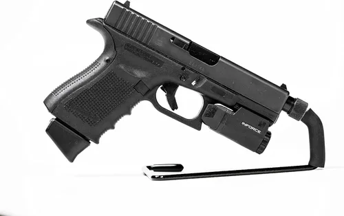Miniatura 6 de Soporte para pistola de pistola fabricado en Estados Unidos en colgador de pistola de encimera de barril Base de 6 x 4 pulgadas (paquete de 3)