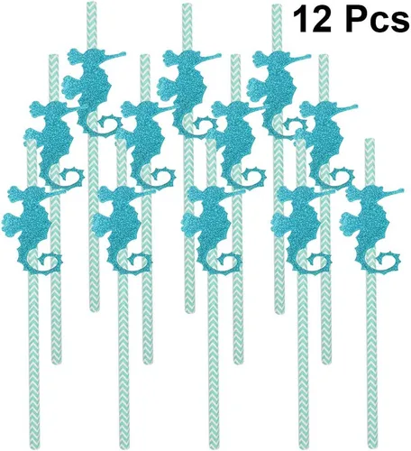 Miniatura 4 de Pajitas de papel para fiestas, pajitas de papel, 12 uds