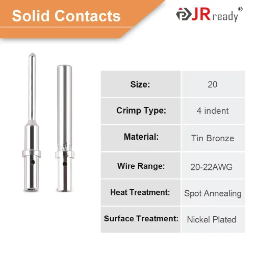 Miniatura 3 de JRready ST6141 Kit de conectores DTM, 2 3 4 6 8 12 pines gris IP67 conector impermeable con 35 pares de contactos sólidos estilo barril