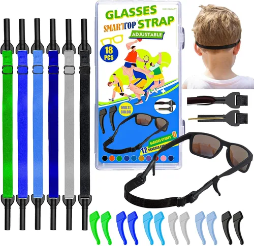 Miniatura 8 de SMARTTOP kids eye glass Strap with storage box No Tail sunglass Strap Eyeglass Holder Around Neck-Adjustable Eyewear Retainer