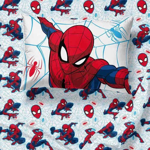Miniatura 5 de Jay Franco Marvel Spiderman Webtastic - Juego de ropa de cama de 4 piezas para niños pequeños, juego de cama de microfibra súper suave, incluye
