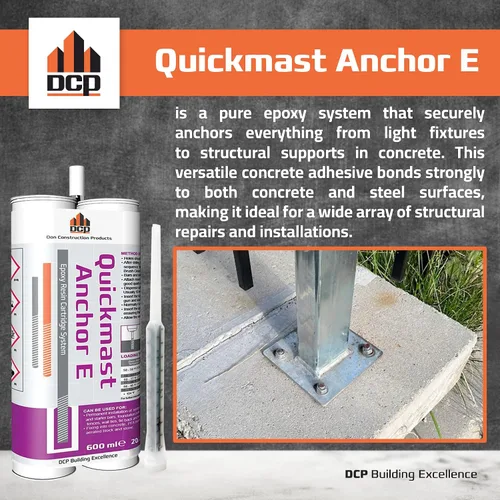 Miniatura 2 de DCP Quickmast Anchor E - Epoxi de anclaje de hormigón – Dos partes, cartucho doble, sistema epoxi de ajuste rápido para barras de refuerzo, varillas