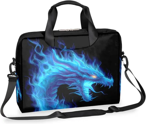 Miniatura 23 de Bonita bolsa de hombro para computadora portátil para mujeres y hombres, bolsa para computadora portátil, funda para laptop, maletín de transporte
