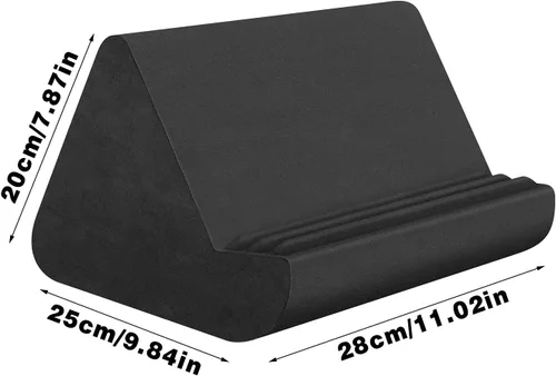 Miniatura 5 de BZVV Soporte de Tableta Suave con Almohada y Bolsillo, Soporte Ajustable con 3 Ángulos de Visualización, Soporte Holgazán para Cama y Sofá