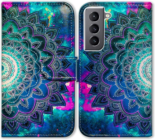 Miniatura 19 de Bcov Funda para Galaxy S22, diseño de pájaro negro y verde con tapa para teléfono con ranura para tarjeta y soporte para Samsung Galaxy S22 5G