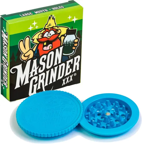 Miniatura 10 de Molinillo de hierbas de 2 piezas con agujeros por Mason Grinder - Boca pequeña - Se adapta a tarros Mason regulares (tarro no incluido)