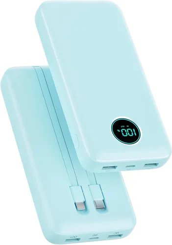 Miniatura 12 de Cargador portátil de 30,800 mAh PowerBank con 3 salidas, 25 W PD de carga rápida + QC 4.0 cargador de batería de carga rápida de teléfono, cargador
