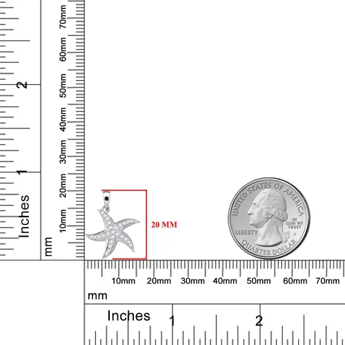 Miniatura 3 de The Diamond Deal - Colgante de estrella de estrella de estrella de estrella de estrella de oro blanco de 10 k