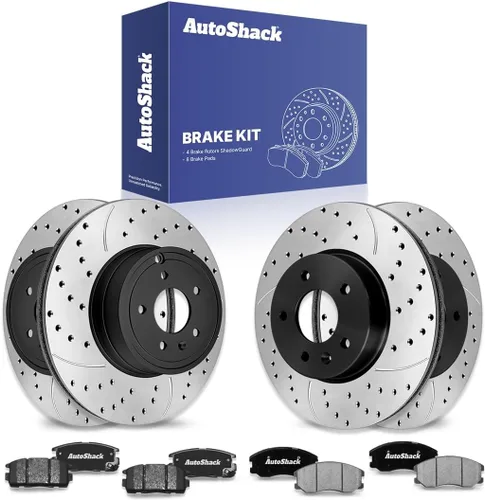 Miniatura 14 de AutoShack Kit de Rotores de Freno Delanteros y Traseros con Pastillas de Freno Cerámicas de Reemplazo para Saturn Vue, Pontiac Torrent, Suzuki XL-7