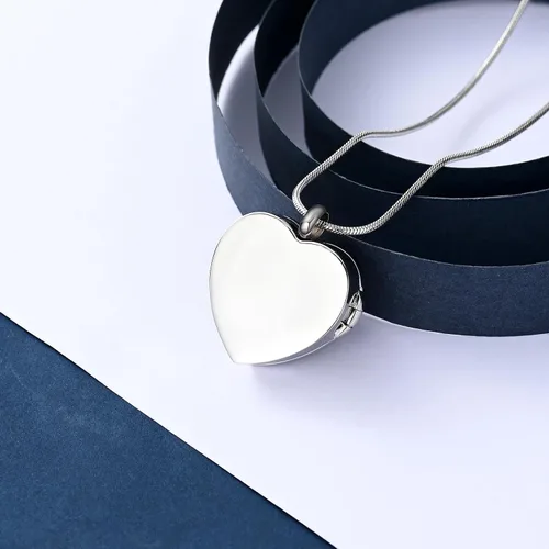 Miniatura 84 de constantlife Joyería de cremación para cenizas – Colgante de corazón conmemorativo collar de urna conmemorativa soporte para cenizas de acero
