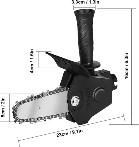 Miniatura 5 de Adaptador de taladro eléctrico a sierra, adaptador de cabezal de conversión de motosierra para taladro de 3 mandíbulas de 0.236-0.512 in, juego