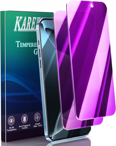Miniatura 21 de KAREEN Paquete de 2 protectores de pantalla para iPhone 15/ iPhone 15 Pro, película de vidrio templado de 6.1 pulgadas, dureza 9H, antiarañazos, sin