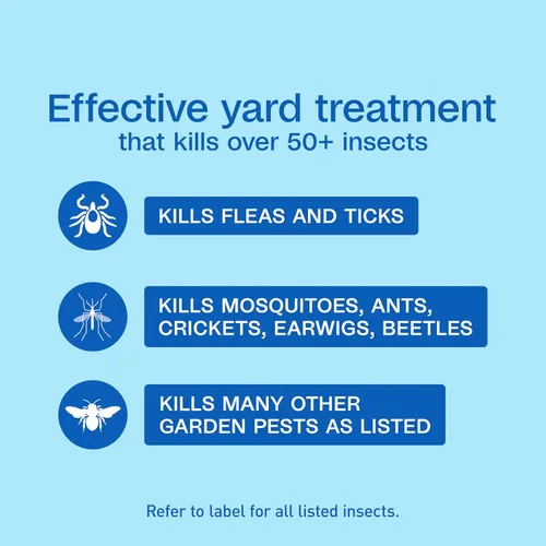 Miniatura 2 de ADAMS Plus Rociador para Patio, Mata Pulgas, Garrapatas, Mosquitos, Hormigas y Muchos Otros Insectos Molestos en Áreas Exteriores, Trata Hasta 5,000