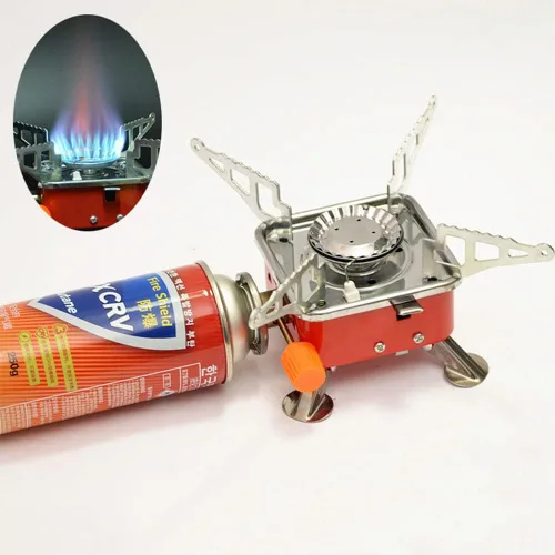 Miniatura 2 de Mini estufa de camping, portátil plegable a prueba de viento, pequeña estufa de gas para acampar al aire libre, senderismo, mochilero, viaje por