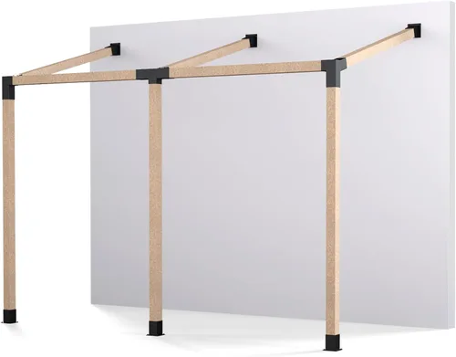 Miniatura 13 de JEXALINE Kit de pérgola de acero de aleación pesada con soportes en forma de T de 3 vías para madera de 4 x 4 pulgadas (real 3.6 x 3.6 pulgadas)