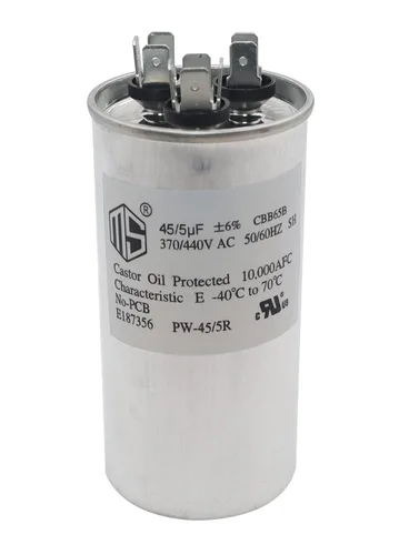 Miniatura 5 de METER STAR 70+5 MFD 70/5 uf 370V/440V AC Condensador redondo de doble carrera CBB65B para condensador recto frío/aire acondicionado condensador/AC