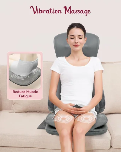 Miniatura 5 de Masajeador Shiatsu de cuello y espalda con calor, masajeador para silla de cuerpo completo con compresión, almohadilla de masaje para silla