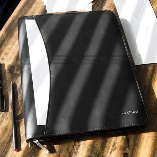 Miniatura 7 de cossini Premium con Business portafolios/portadocumentos de piel sintética cierre con cierre y el Interior 10.1 inch Tablet Sleeve