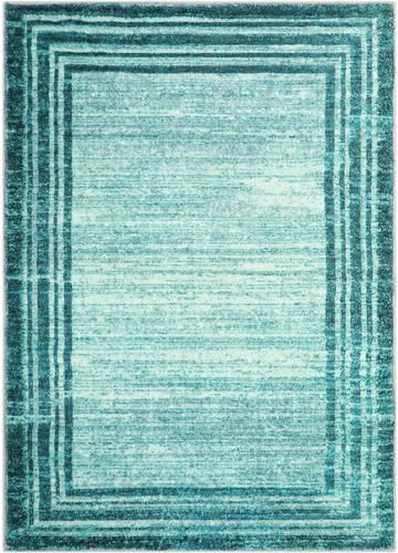 Miniatura 41 de Alfombra de pasillo moderna abstracta Lahome, alfombra lavable turquesa de 2 x 6 pulgadas para entrada, alfombra antideslizante de bajo pelo