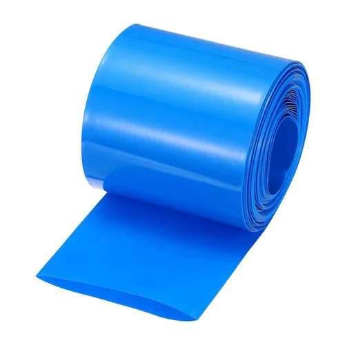 Miniatura 53 de MECCANIXITY Envoltura de Batería de PVC Termorretráctil de 127 mm de Diámetro 200 mm Plana 10 Pies (3 metros) Negra con Buena Aislación para Paquete