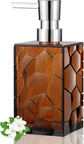 Dispensador de jabón de manos, botellas de bomba de líquido de plástico acrílico transparente recargables dispensador de loción para decoración de