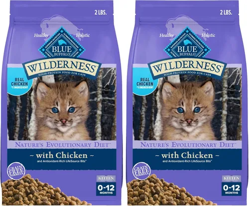 Miniatura 13 de Alimento seco natural para gatitos Blue Buffalo Wilderness, con DHA y ARA para apoyar el desarrollo del cerebro y los ojos, dieta alta en proteínas