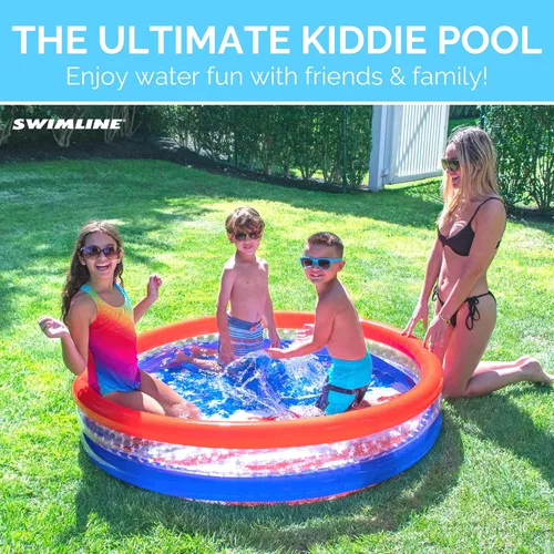Miniatura 2 de SWIMLINE Americana - Piscina para niños de 3 anillos de 60 x 12 pulgadas, para niños y adultos, piscina de pelota y arena para exteriores