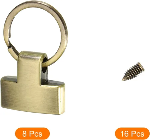 Miniatura 3 de uxcell Accesorios para llavero con llavero y anillo para bolso de mano para llavero de automóvil, cordón colgante